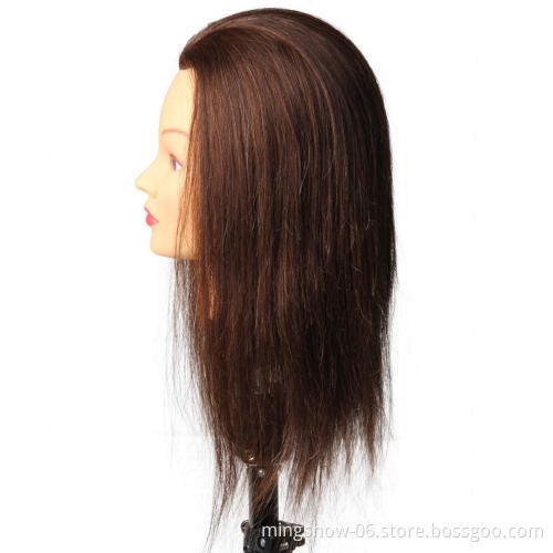 100% Real Human Hair Training Head Hairdressing Practice Head Mannequin For Hairdressers
